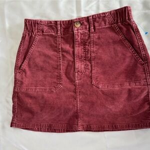 American Eagle Outfitters Burgundy Corduroy Bermuda Shorts